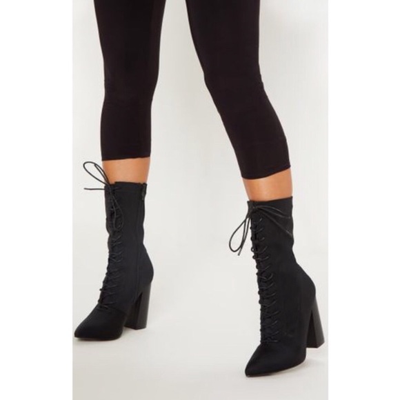 black lycra sock boot